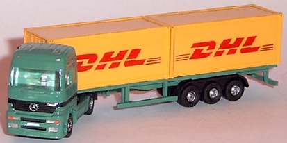 0437 WIKING MB Actros Container Sattelzug DHL türkis-gelb für Katalog