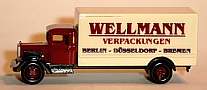 0606 WIKING MB Koffer-LKW Historie beige-karminrot Wellmann Katalog