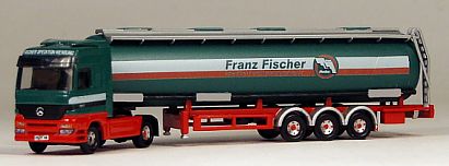 1414 MB Actros Tank - Auflieger grün-links Franz Fischer Internet