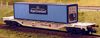 1449 Fleischmann Kombiwaggon-Container Royal Greenland rechts Internet