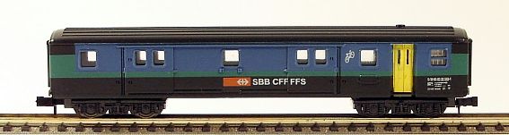1558 - MINITRIX - Packwagen SBB CFF FFS -- D 5063 82-33 553-1 - Internet gross